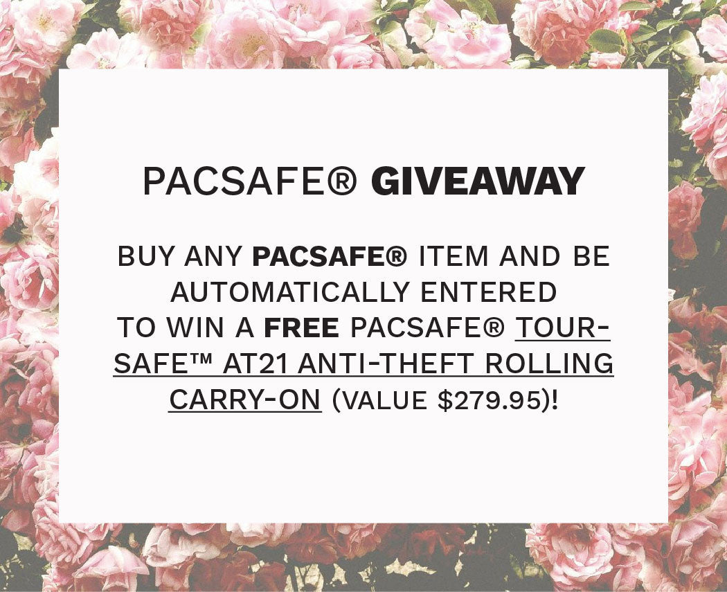 Win A PacSafe® Toursafe™ AT21 Anti-theft rolling carry-on Contest Rules & Regulations