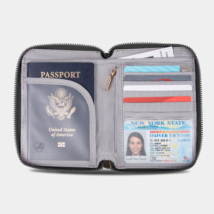 Travelon RFID Blocking Passport Zip Wallet