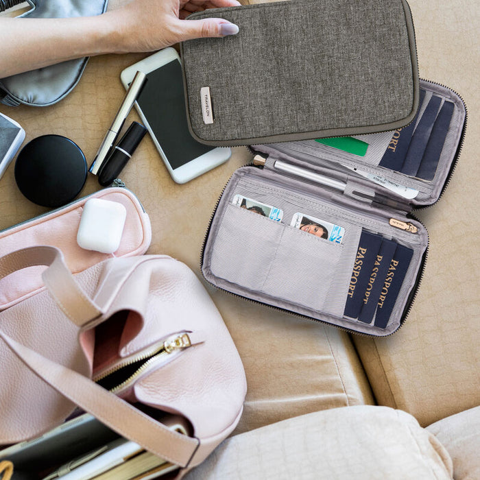 Travelon RFID Blocking Family Passport Zip Wallet