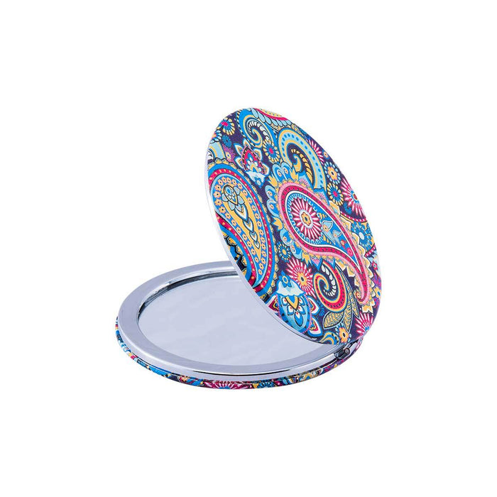 Paisley Round Makeup Mirror