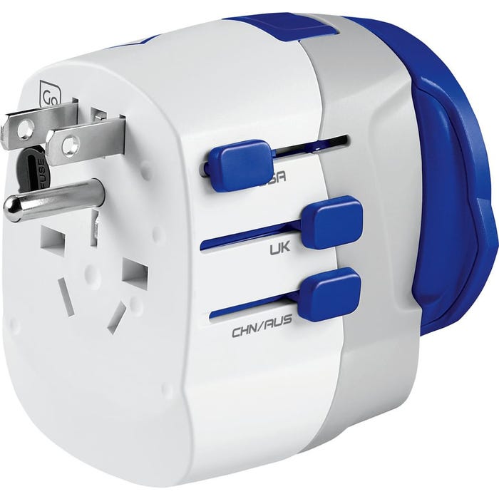 Go Travel Worldwide Adapter with USB-A and USB-C Ports