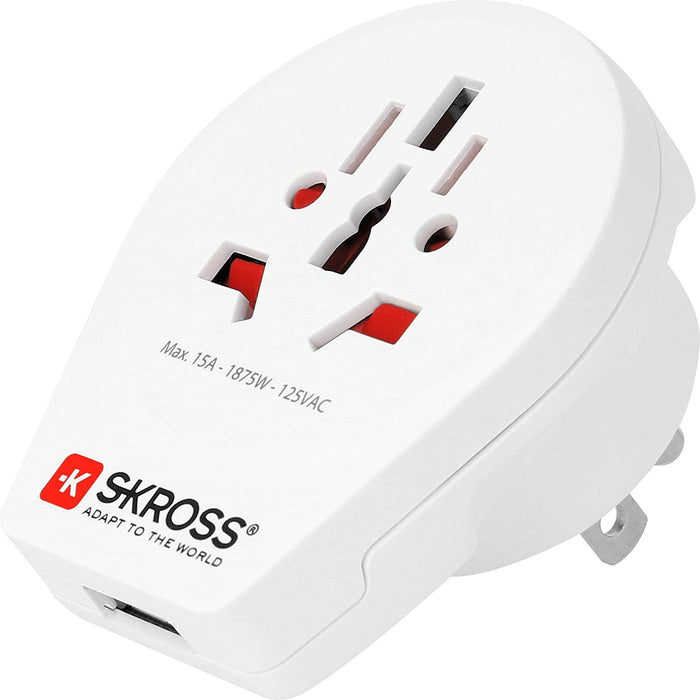 Skross World to USA USB World Travel Adapter