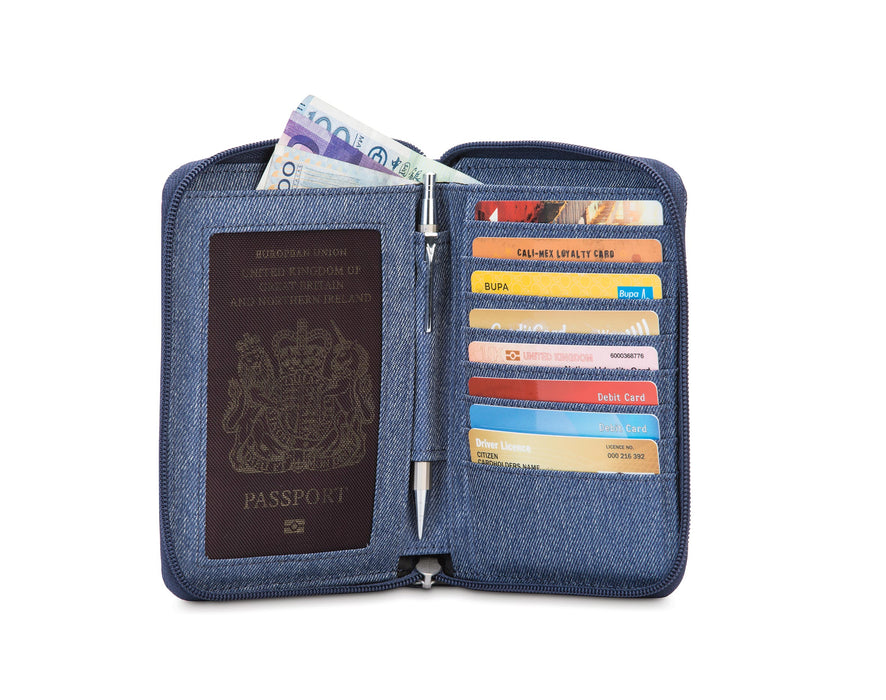 Pacsafe RFIDsafe™ LX150 RFID Blocking Zippered Passport Wallet