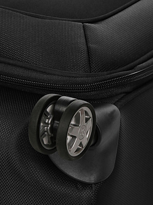 Detailed view of the Samsonite D'Lite Large Spinner's wheel mechanism